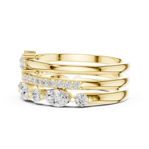 Bague demi éternité femme - bague,