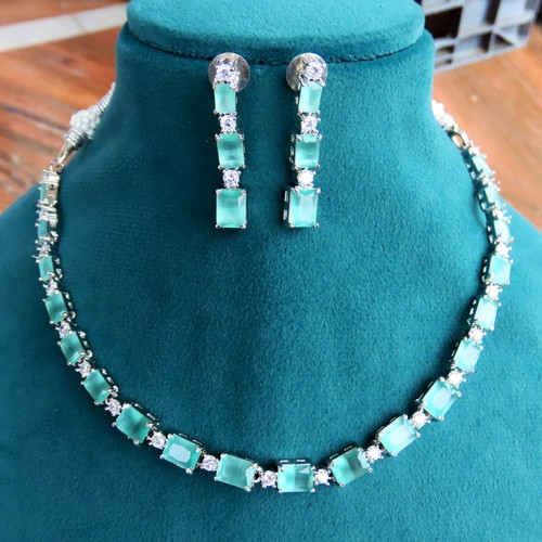 Parure collier argenté - parure,