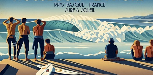 Affiche poster surf côte - poster,