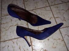 La Scarpa Superbe paire d’escarpins à talons hauts en daim violet - Etat neuf