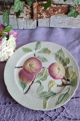 Ancienne assiette barbotine - ancienne,
