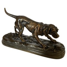 Bronze Animalier Ancien - Chien De Chasse En Bronze
