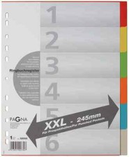 [32005-20-5] PAGNA Lot de 5 intercalaires en carton, format A4, 6 positions, ...
