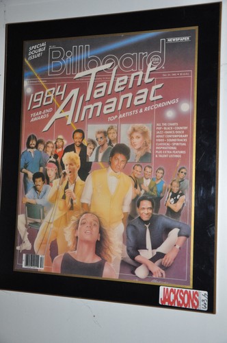 Framed 1984 billboard magazine - framed,