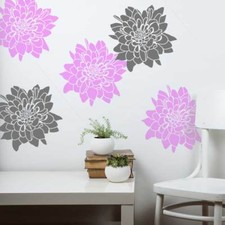 Pochoir mural fleur de
