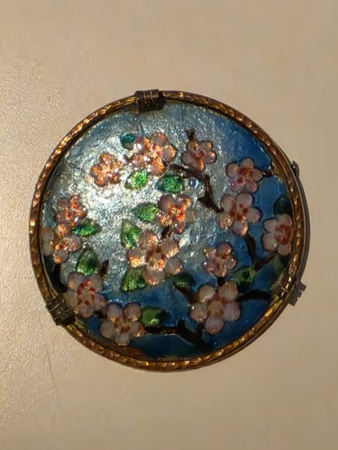 Broche emaux limoges ancien - emaux,