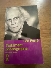 livre Léo ferré Testament