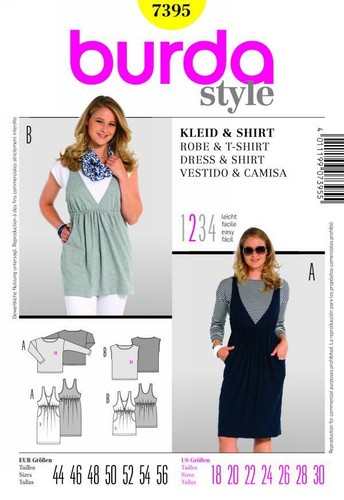 7395 patron burda robe et - patron, "burda
