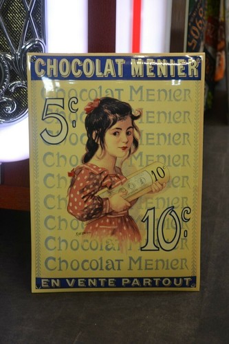 Plaque émaillée chocolat - plaque,