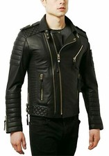 Veste cuir noir pour - noir, hommes