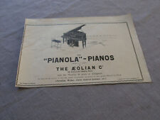 PUBLICITE PAPIER 1925  PIANOS