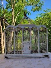 Cage à oiseaux décorative en métal – style vintage romantique – à restaurer