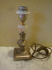 ancien pied de lampe metal doré type industrielle bureau atelier vintage 70 80