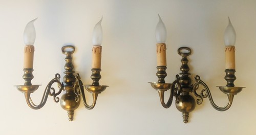 Paire appliques bronze - paire, d’appliques