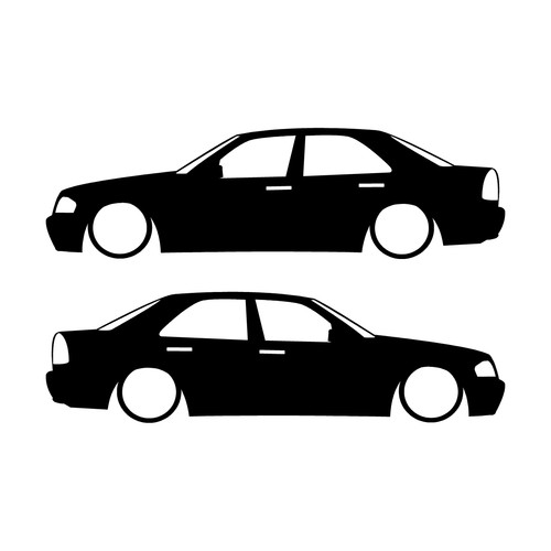 Set car decal stickers - set, 2