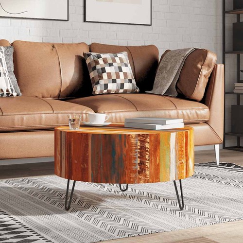 Table basse ronde bois solide