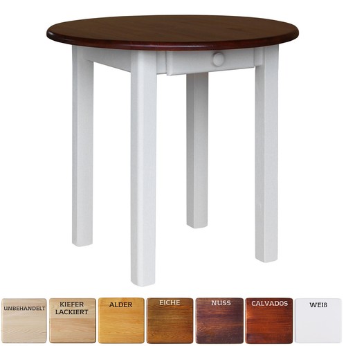 Table ronde pin - ronde,