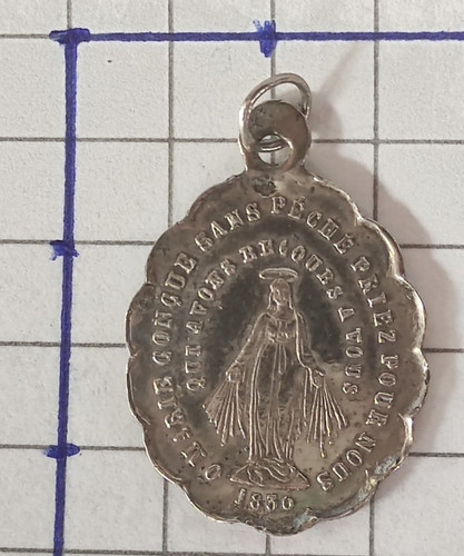 Pendentif médaille vierge - pendentif,