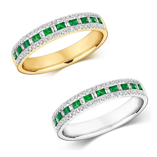 Bague semi pavée - semi, or
