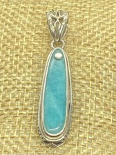 Amazonite Tri-Dot Sterling