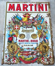 Ancienne Plaque tôle Martini en mauvais état NOY25MAR001