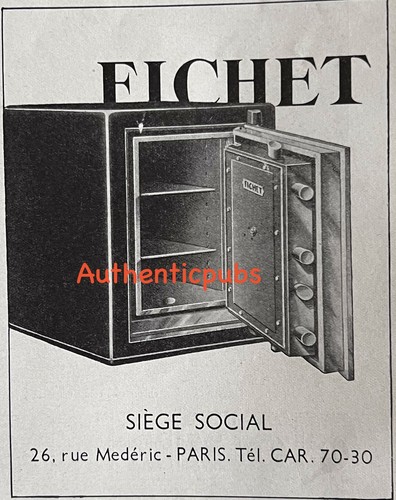 Publicite fichet coffre fort - coffre,