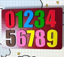 Puzzle En Bois Pour Apprendre Chiffres De 0 À 9 Puzzle Éducatif Enfant 3 Ans +