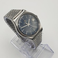 CERTINA Quartz Vintage – Montre Suisse Date Homme Acier Bleu –Année 70-80