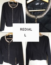 Veste noire col chaine et