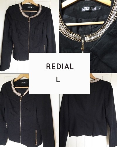 Veste noire col - , chaine