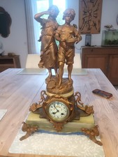 HORLOGE PENDULE MARBRE, BRONZE ET REGULE DE L ET F MOREAU