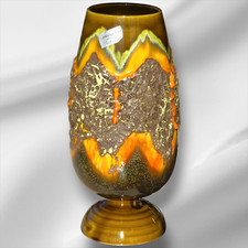 French Vallauris Vintage 1950 Fat Lava Vase Mint Condition Collectors Piece Rare