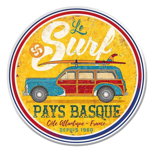 Autocollant biarritz surf pays - autocollant,