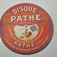 Ancien disque En Fibro aiguille PATHE TRÈS RARE Vers 1910 M bergère par Bergeret