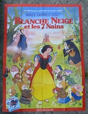 GRANDE AFFICHE DE CINEMA originale FILM BLANCHE NEIGE WALT DISNEY 1973