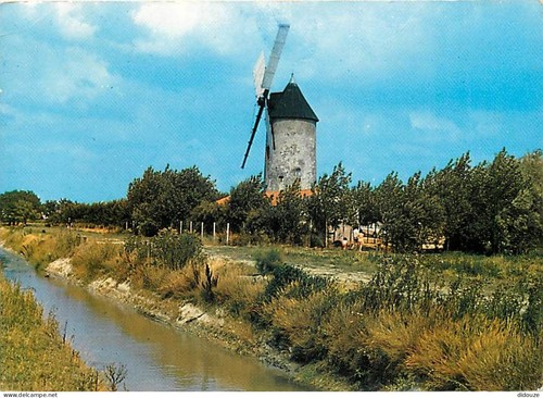 Carte postale moulin - carte, à