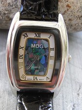 MDG BELLE ANGLAISE STYLISE DAME,MONTRE TONNEAU ANCIENNE NACRE ,TB FONCTIONS