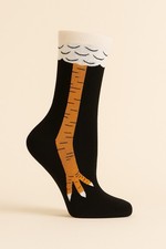 Chaussettes fun Clucking Chic – poule noires originales