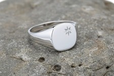 Bague chevalière coussin