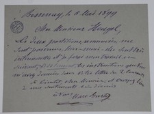 BURTY Marc - LETTRE AUTOGRAPHE