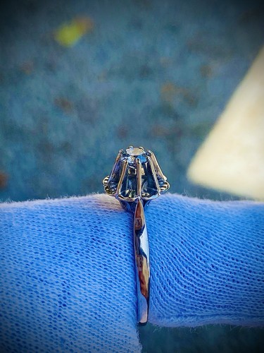 Solitaire 18k rhodié - or,