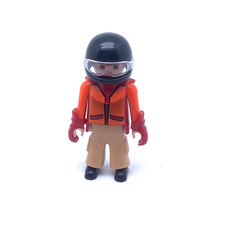 PLAYMOBIL * SPORT * Homme Snowboardeur Casque Noir Lunettes Gants Rouges 4648