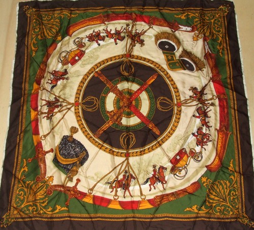 Foulard 100 soie pura vintage - soie,