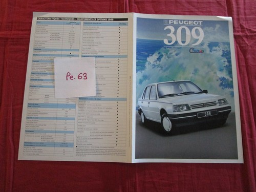 Peugeot dépliant 309 - peugeot,