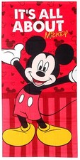 DISNEY serviette drap de bain plage  70 x 140 cm MICKEY rouge neuve