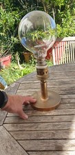 LAMPE DE PHARE RARE LAITON A GAZ AMPOULE SCIENTIFIQUE INDUSTRIELLE DECO