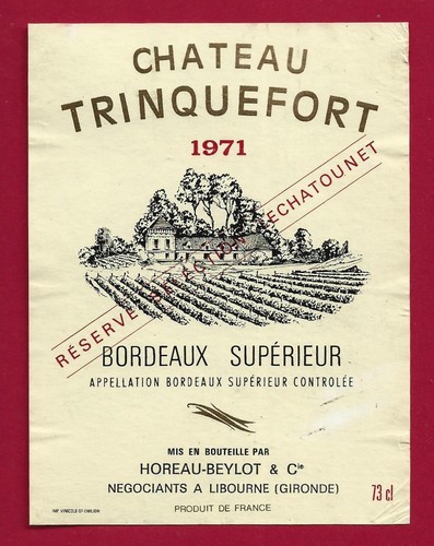 Etiquette label bordeaux - 82/87,