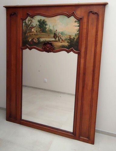 Miroir trumeau huile sur - miroir,