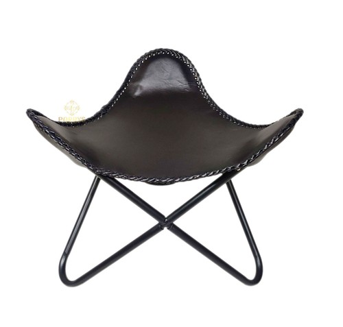 Butterfly chair ottoman - butterfly, black