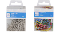 100 pcs trombone papier bureau couleur ou argenté 25mm boite de fourniture école